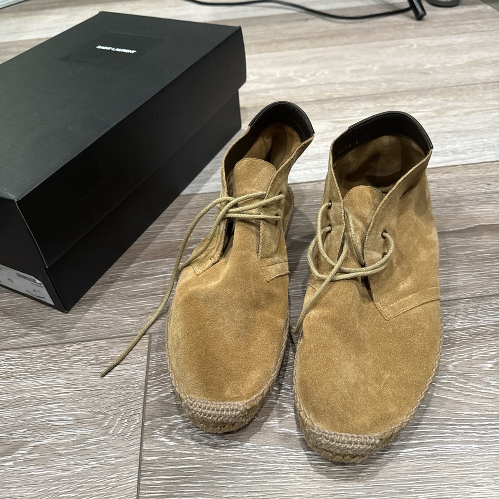 Saint Laurent Brown Suede Chukka Boots